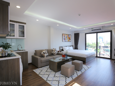 Căn hộ 1 ngủ rộng cho thuê tại phố Đào Tấn, gần Lotte