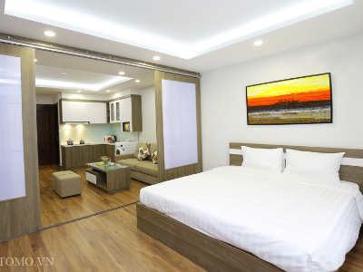 Toà nhà Sumitomo 9 Ngõ 58 Đào Tấn Cho thuê căn hộ dịch vụ 1 ngủ 55m2 giá chỉ 580$