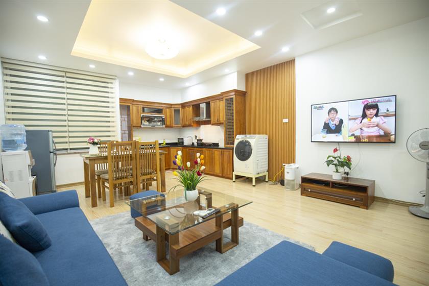 Cho thuê căn hộ 1 ngủ phố  Kim Mã gần DMC, Lotte, dịch vụ tiện nghi, nội thất mới